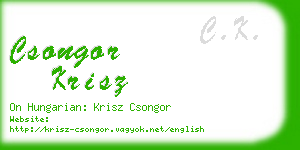 csongor krisz business card
